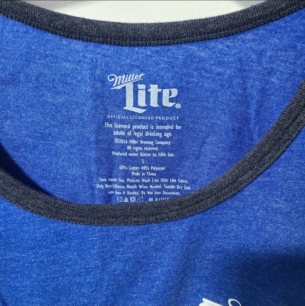 Miller Lite beer can mens large tank top muscle shirt - Picture 3 of 4